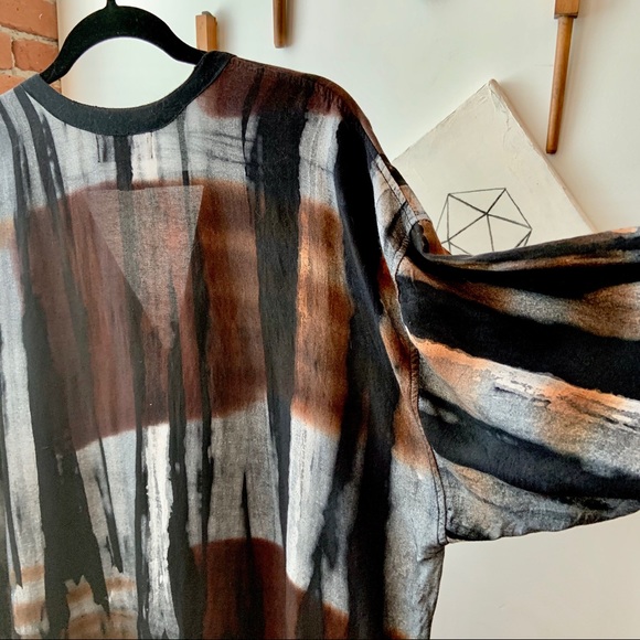 Hand dyed Leslie Grant long sleeve tunic, OS, $20 - Picture 5 of 8